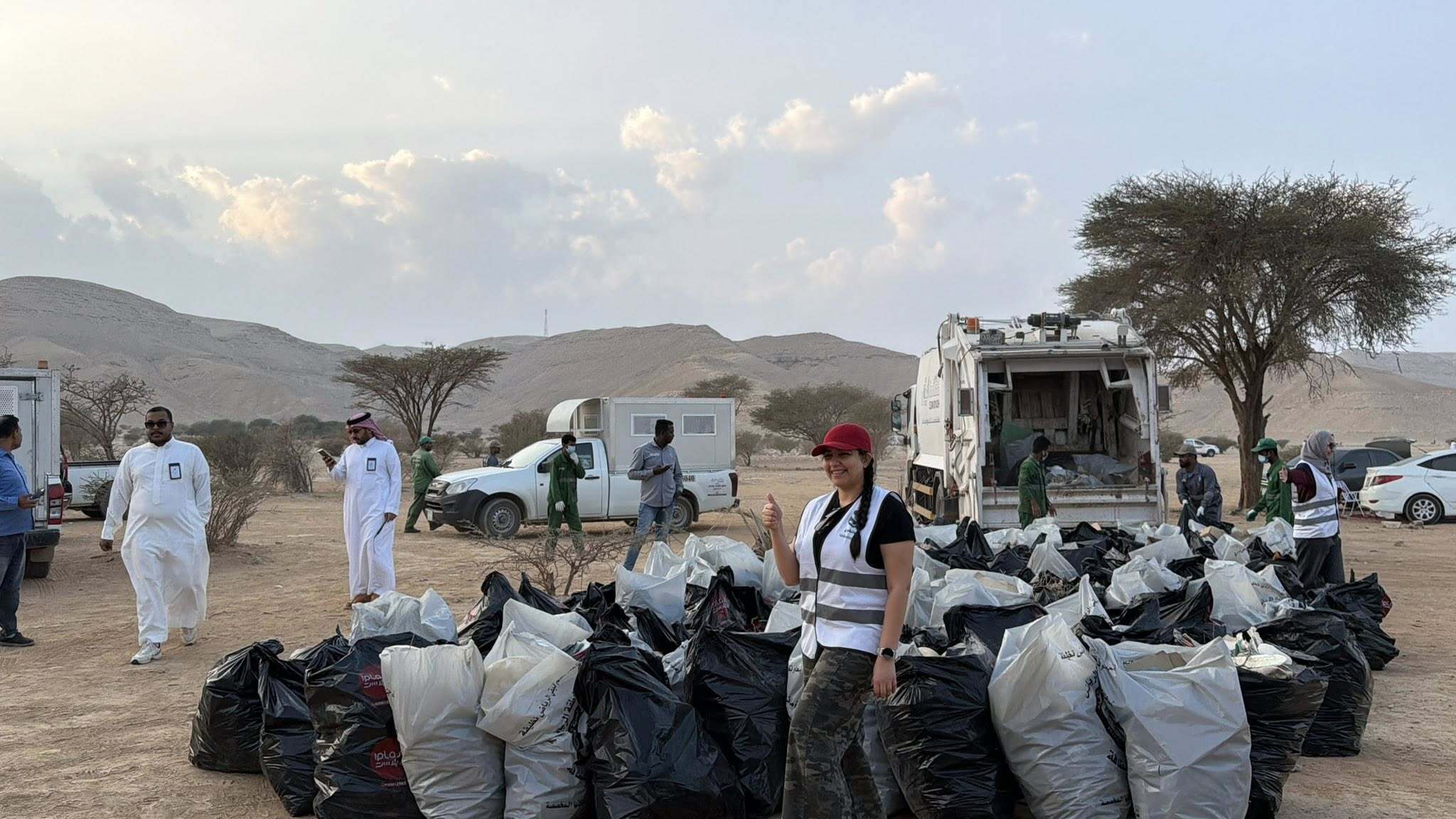203 bags of waste were collected during the Riyadh Desert Cleanup