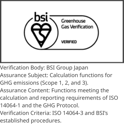 BSI Greenhouse Gas Verification mark
