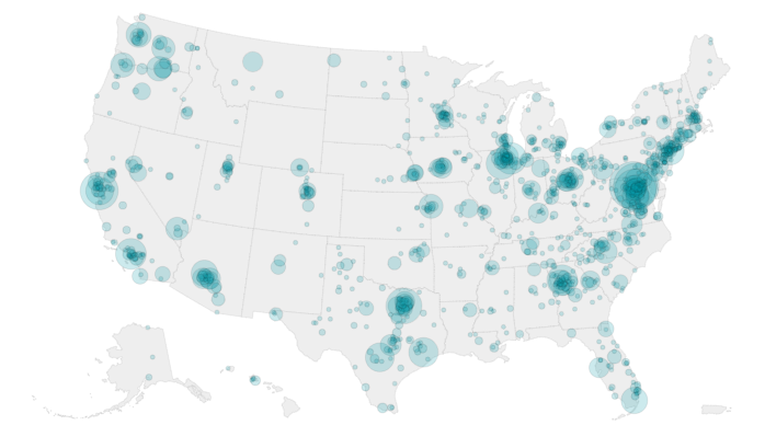 Data center locations across the U.S.